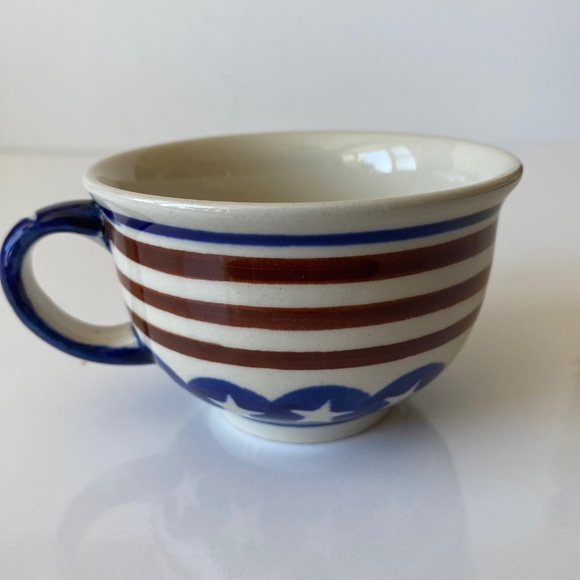 Boleslawiec Polish Pottery Stars and Stripes Teacup Vintage Collectible - Picture 5 of 7